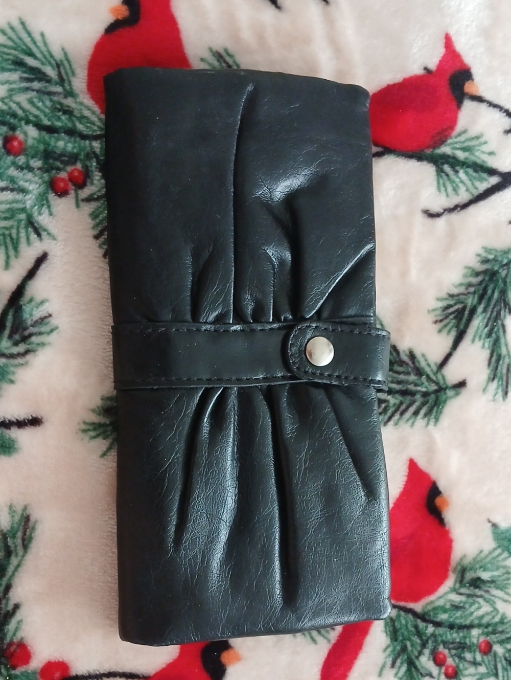 Amazon Black Fold-Over Snap Wallet